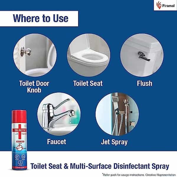 Tri-Activ 70% Alcohol Based Disinfectant Spray For Multi-Surfaces - 100 Ml (Pack Of 8)