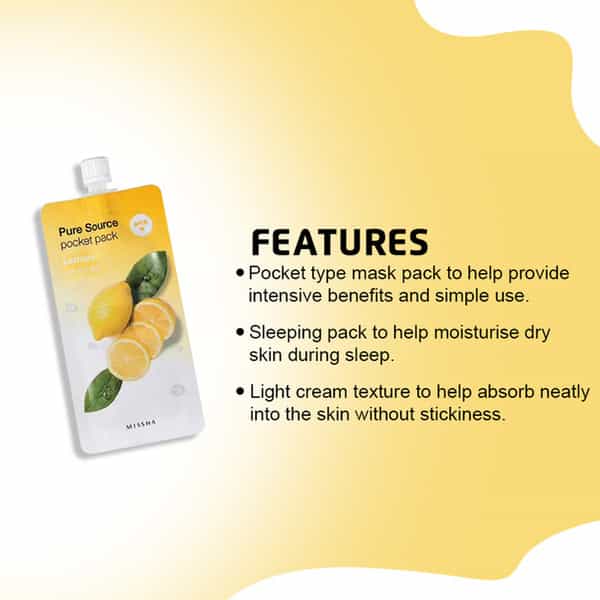 Missha Pure Source Pocket Pack (Lemon) - Pack Of 5