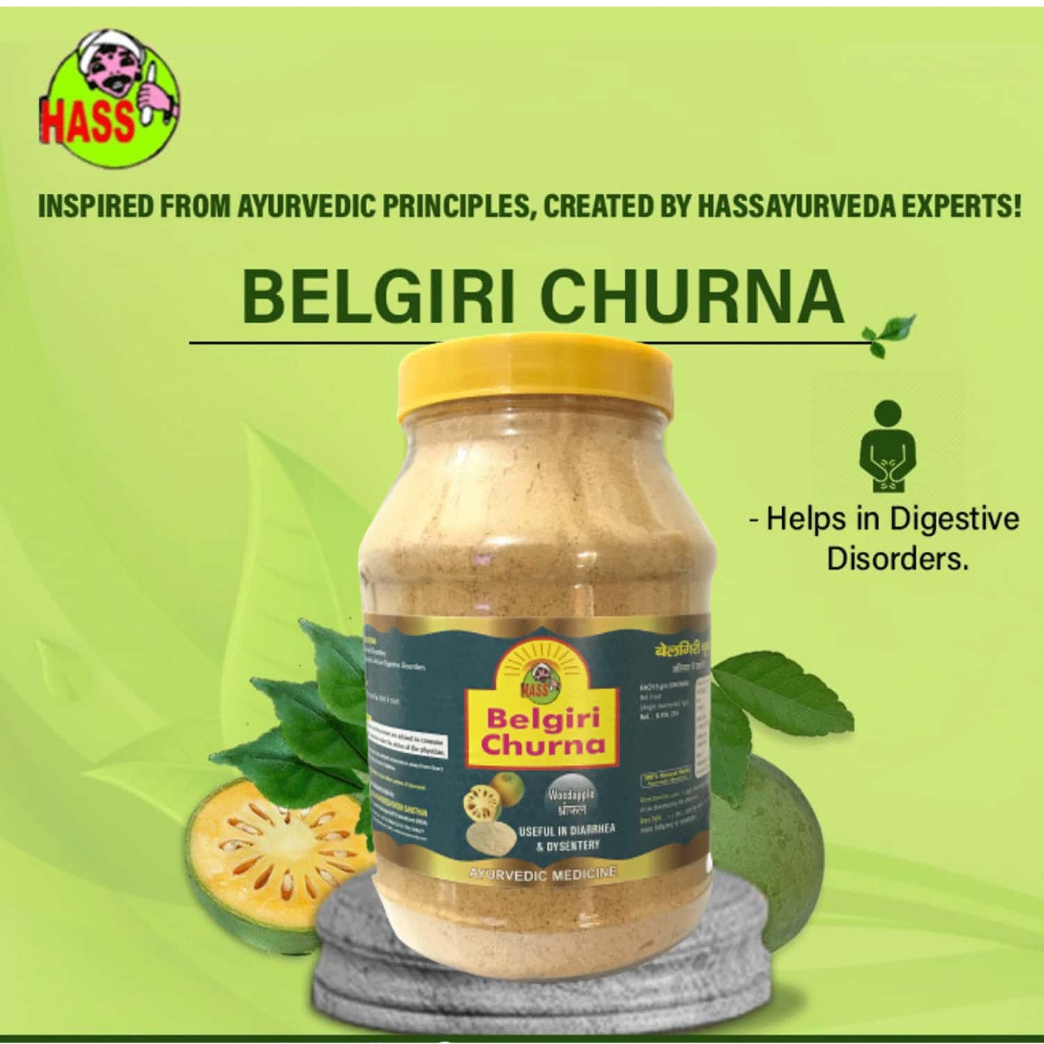 HASS BELGIRI CHURNA - BAELGIRI POWDER FOR DRINKING FOR EATING FOR CONSTIPATION IBS FOR PILES