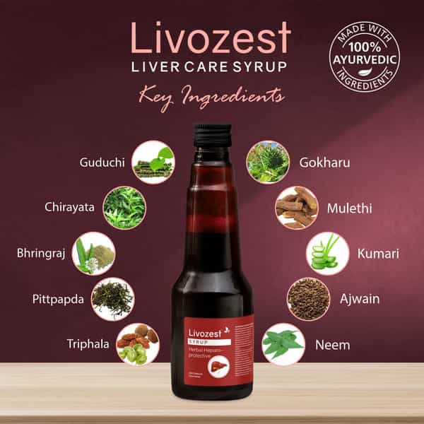Livozest Syrup 200 Ml | Liver Health Supplement | Detox Liver (Pack Of 1)