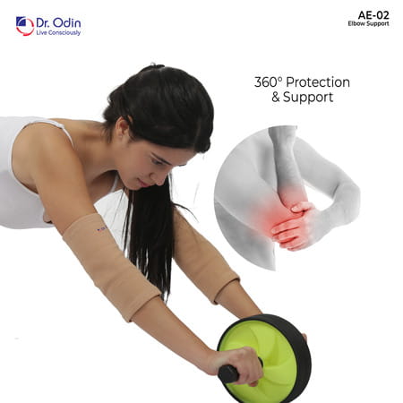 Dr. Odin Ae-02 Premium Elbow Support For Pain Relief | Contoured Design |Unisex (Medium)