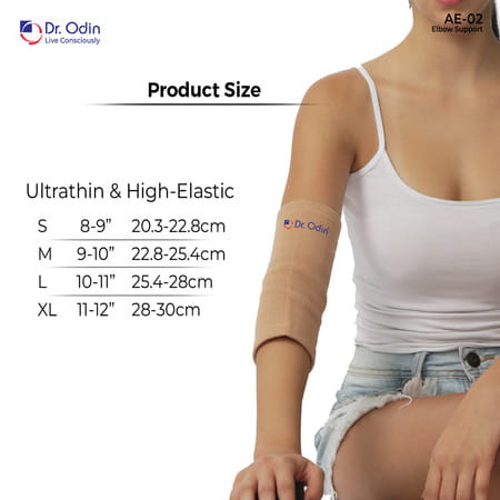 Dr. Odin Ae-02 Premium Elbow Support For Pain Relief | Contoured Design |Unisex (Medium)