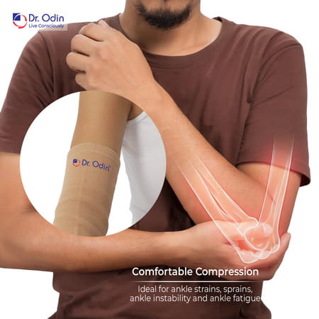 Dr. Odin Ae-02 Premium Elbow Support For Pain Relief | Contoured Design |Unisex (Medium)