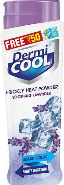 Dermicool Prickly Heat Powder - Lavender - 150G ( With Dettol Cool Soap 125G )