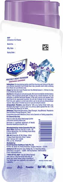 Dermicool Prickly Heat Powder - Lavender - 150G ( With Dettol Cool Soap 125G )