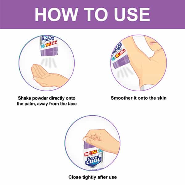 Dermicool Prickly Heat Powder - Lavender - 150G ( With Dettol Cool Soap 125G )