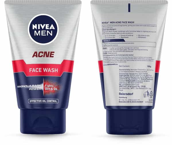 New Nivea Men Deep Impact Acne Clear Face Wash 100 Gm