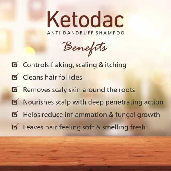 Ketodac Anti-Dandruff Shampoo 100 Ml | Ketoconazole 2 % | Paraben Free (Pack Of 1)
