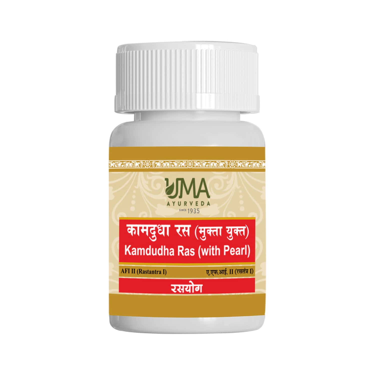 Uma Ayurveda Kamdudha Ras (with Pearl) Ayurvedic Tablets 40 Tab