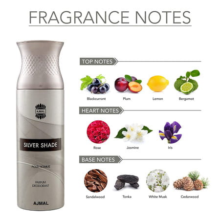 Ajmal 1 Silver Shade For Men 1 Wisal For Women 1 Nightingale 1 Persuade Unisex Combo Pack Of 4 Deos