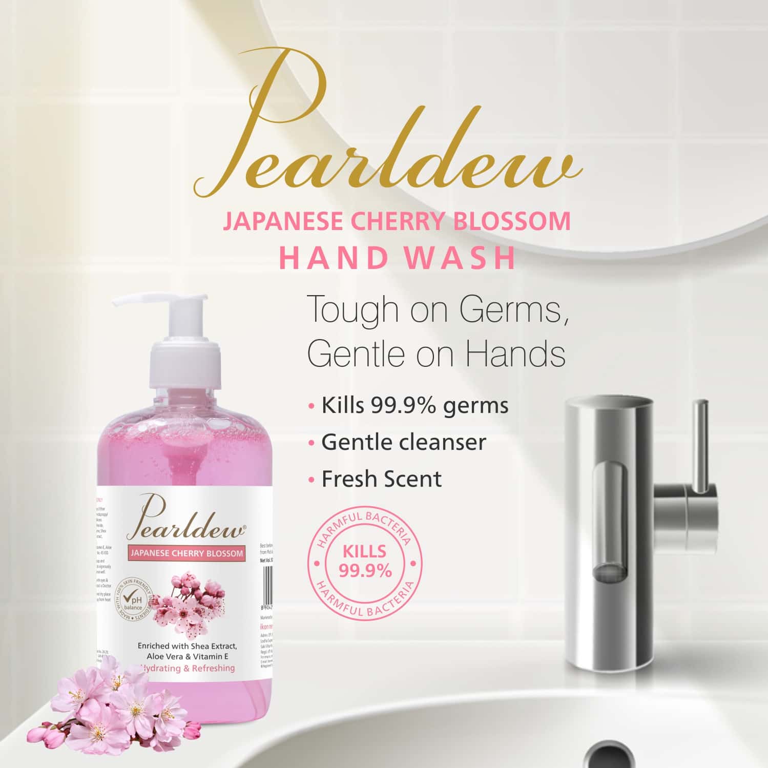 Buy PEARLDEW JAPANESE CHERRY BLOSSOM HAND WASH 500 ML NEEM & TULSI