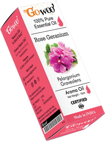 Go Woo 100% Pure Rose Geranium Oil Virgin & Undiluted 10 Ml