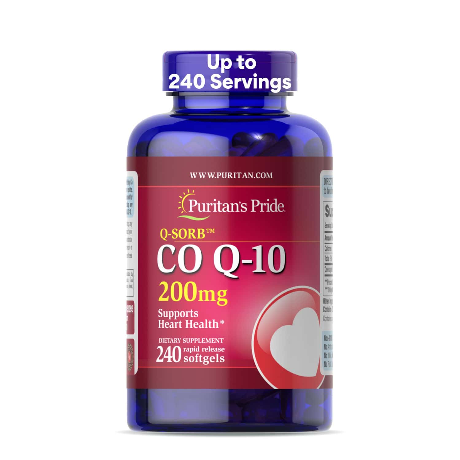 Puritan'S Pride Coq10 200mg | Supports Heart Health | 240 Rapid Release Softgels