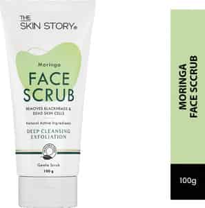 The Skin Story Moringa Gentle Face Scrub | Exfoliating Cleanser For Blackheads Dead Skin Cell 100g
