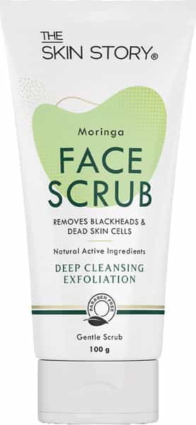 The Skin Story Moringa Gentle Face Scrub | Exfoliating Cleanser For Blackheads Dead Skin Cell 100G