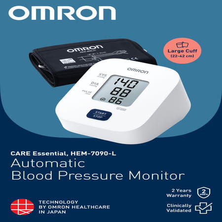 Omron Hem-7090-L Automatic Blood Pressure Monitor 1 Nos