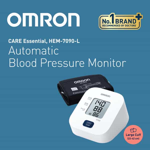 Omron Hem-7090-L Automatic Blood Pressure Monitor 1 Nos