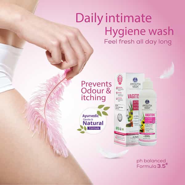 Ayouthveda Vagitone Intimate Wash With Aloe & Amla To Maintain Ph Balance & Prevent Odour 180 Ml