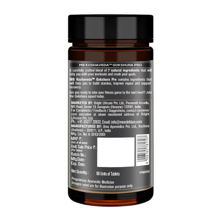 Koshaveda By Muscleblaze Gokshura Pro (60 Tablets) | With 6 Ayurvedic Herbs
