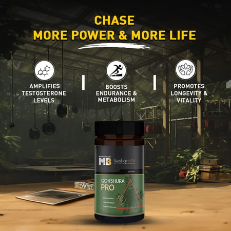 Koshaveda By Muscleblaze Gokshura Pro (60 Tablets) | With 6 Ayurvedic Herbs