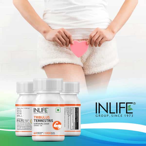 Inlife Tribulus Supplement Saponins 1000 Mg Per Serving - 60 Vegetarian Capsules