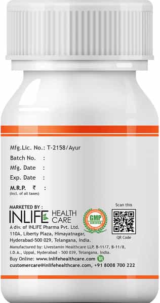 Inlife Tribulus Supplement Saponins 1000 Mg Per Serving - 60 Vegetarian Capsules