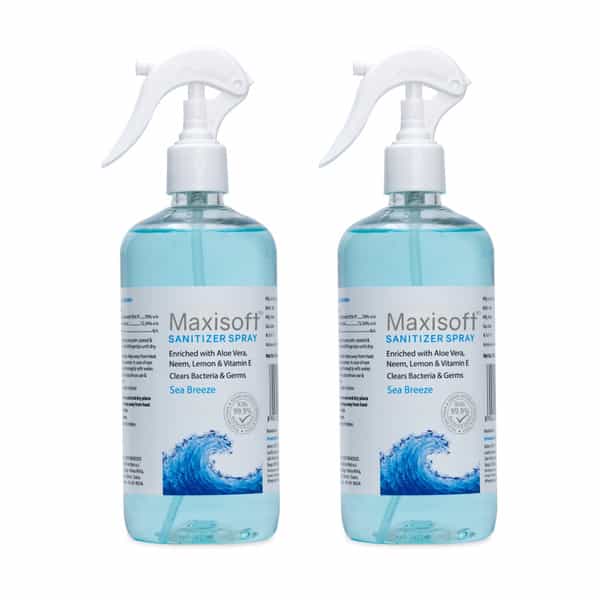 Maxisoft Sea Breeze Sanitizer Spray | Aloe Vera Neem & Vitamin E (500 Ml Pack Of 1)