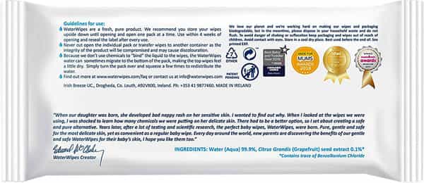 Waterwipes Unscented Baby Wipes Sensitive And Newborn Skin - Pack Of 60 Wipes