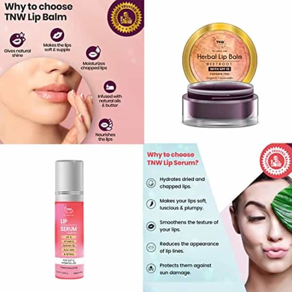 Tnw The Natural Wash Beetroot Lip Balm And Lip Serum For Soft & Glossy Lips
