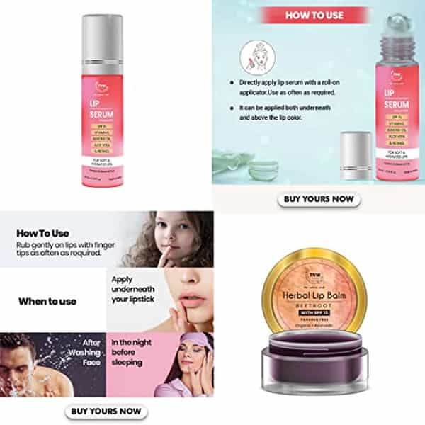 Tnw The Natural Wash Beetroot Lip Balm And Lip Serum For Soft & Glossy Lips