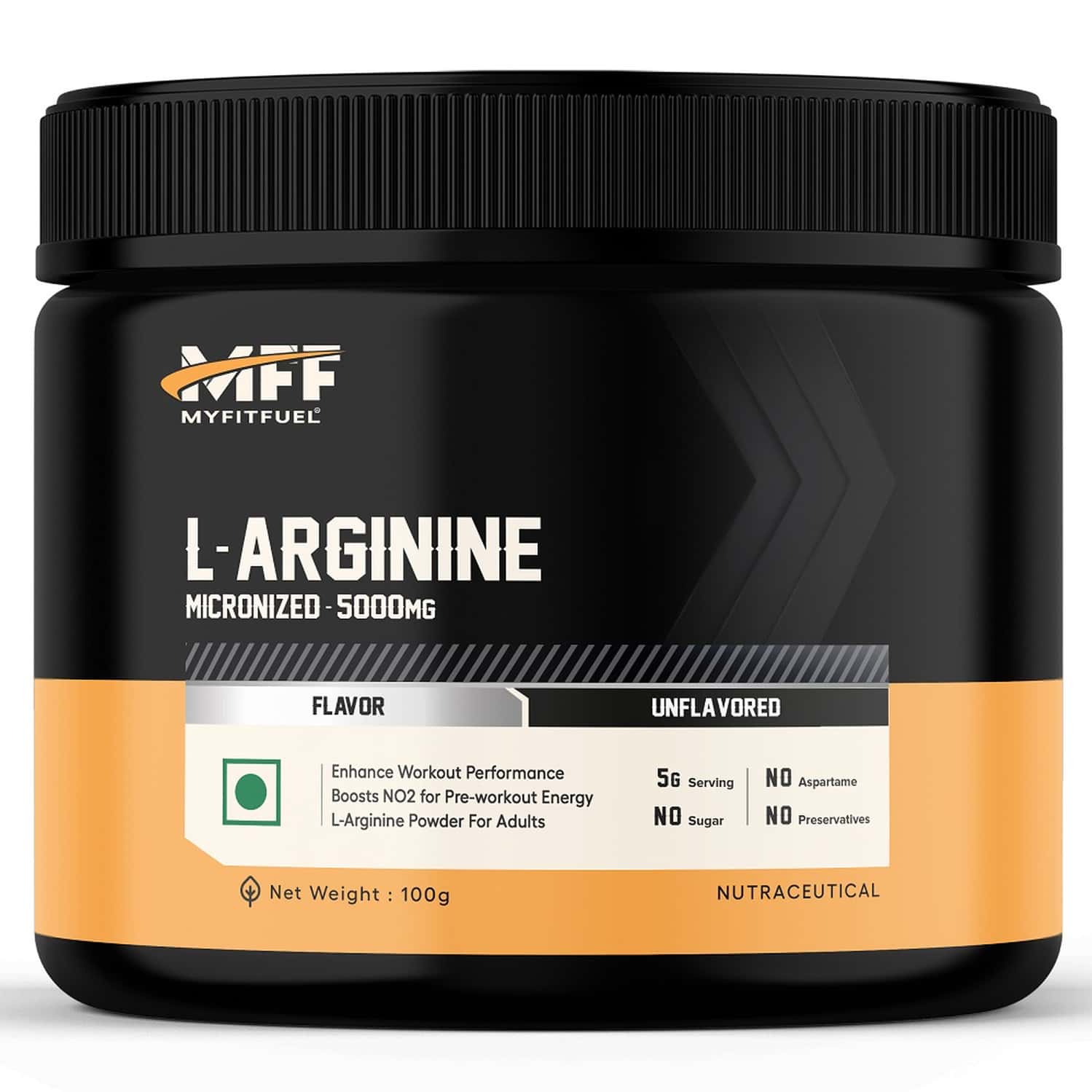 Myfitfuel L-arginine 100 Gm (0.22 Lbs) Unflavoured| Amino Acid