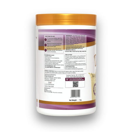 Pentasure Hp Food For Special Dietary Use | Sucrose & Gluten Free | Banana Vanilla | Jar | 1 Kg