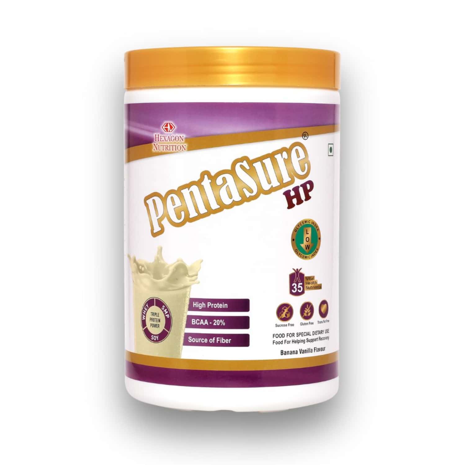Pentasure Hp Whey Protein Powder | Banana Vanilla Flavor | Jar 1 Kg