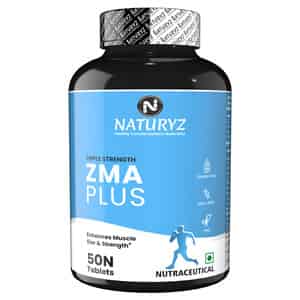 Naturyz Triple Strength Zma Plus With Magnesium | Zinc | Tribulus | Vitamin B6 - 50 Tablets