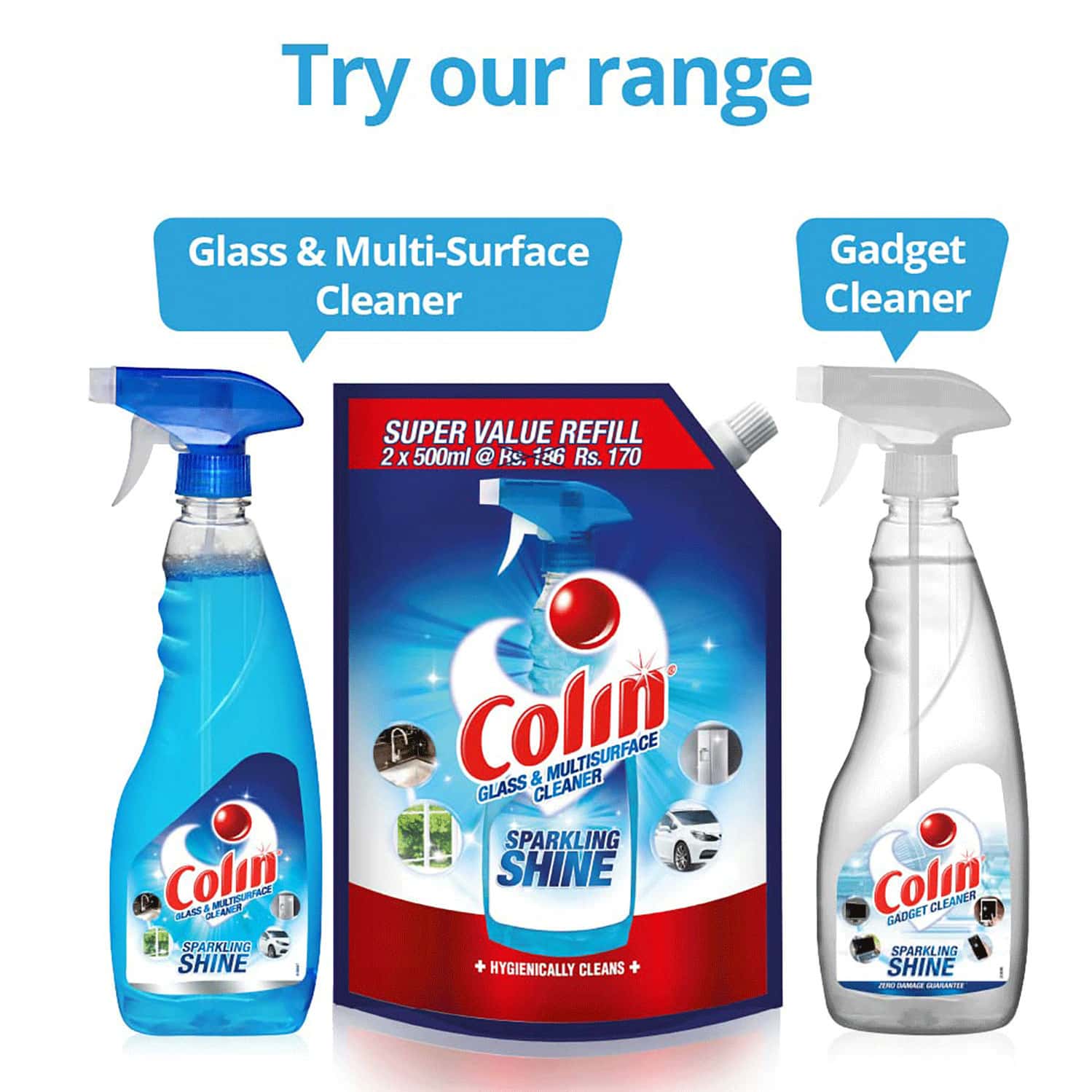 Buy COLINGLASS AND SURFACE CLEANER LIQUID SPRAY REGULAR 250 ML Online