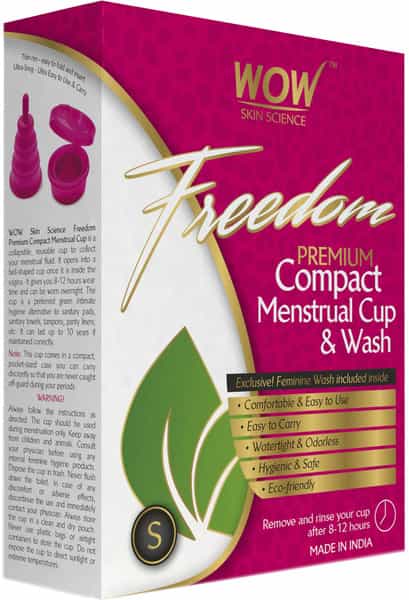 Wow Skin Science  Freedom Reusable Menstrual Cup & Wash  (Medium)