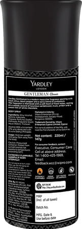 Yardley London Gentleman Classic Deo For Men 220ml
