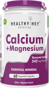 Healthyhey Vegan Calcium With Magnesium - Bone Health Complex - 60 Veg. Caps.