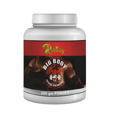 Riffway Big Body Pump Weight Gain Powder | Achieve Your Weight Gain Goals 100% Ayurvedic (1x200gm)