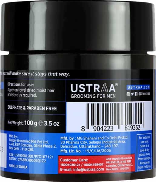 Ustraa Hair Wax-Matte Look - 100 Gm
