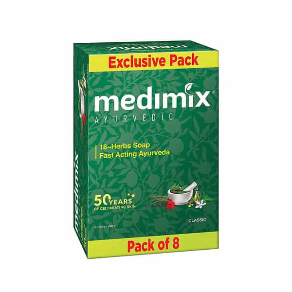 Medimix Ayurvedic Classic 18 Herbs Soap | 125 G (Pack Of 8)