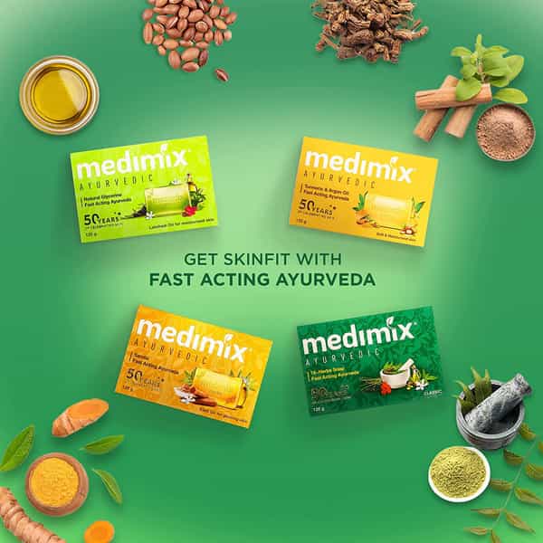 Medimix Ayurvedic Classic 18 Herbs Soap | 125 G (Pack Of 8)