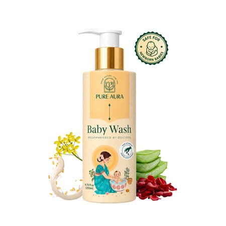 Pure Aura Baby Body Wash Ayurvedic Baby Wash With 12 Natural Herbs 200ml