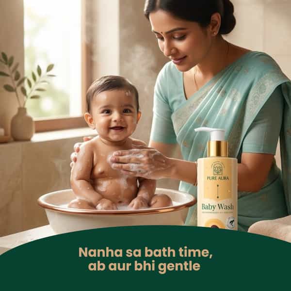 Pure Aura Baby Body Wash Ayurvedic Baby Wash With 12 Natural Herbs 200Ml