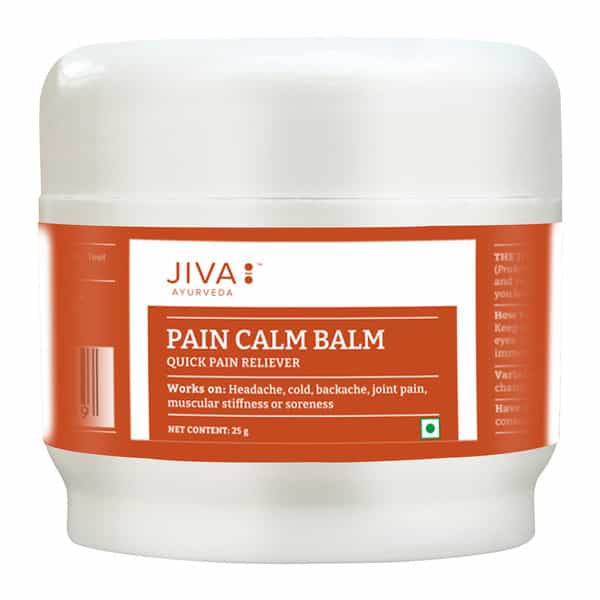 Jiva Pain Calm Balm| Pain Relief Balm For Cold | Headache | Backache | Joint Pain -25Gm(Pack 2)