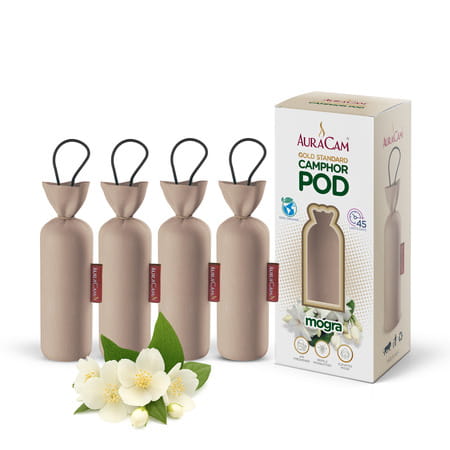 Auracam Gold Standard Camphor Pod Cone (Mogra) - Set Of 4