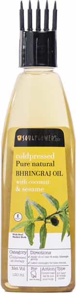 Soulflower Natural Bhringraj Oil Coconut And Sesame -120 Ml