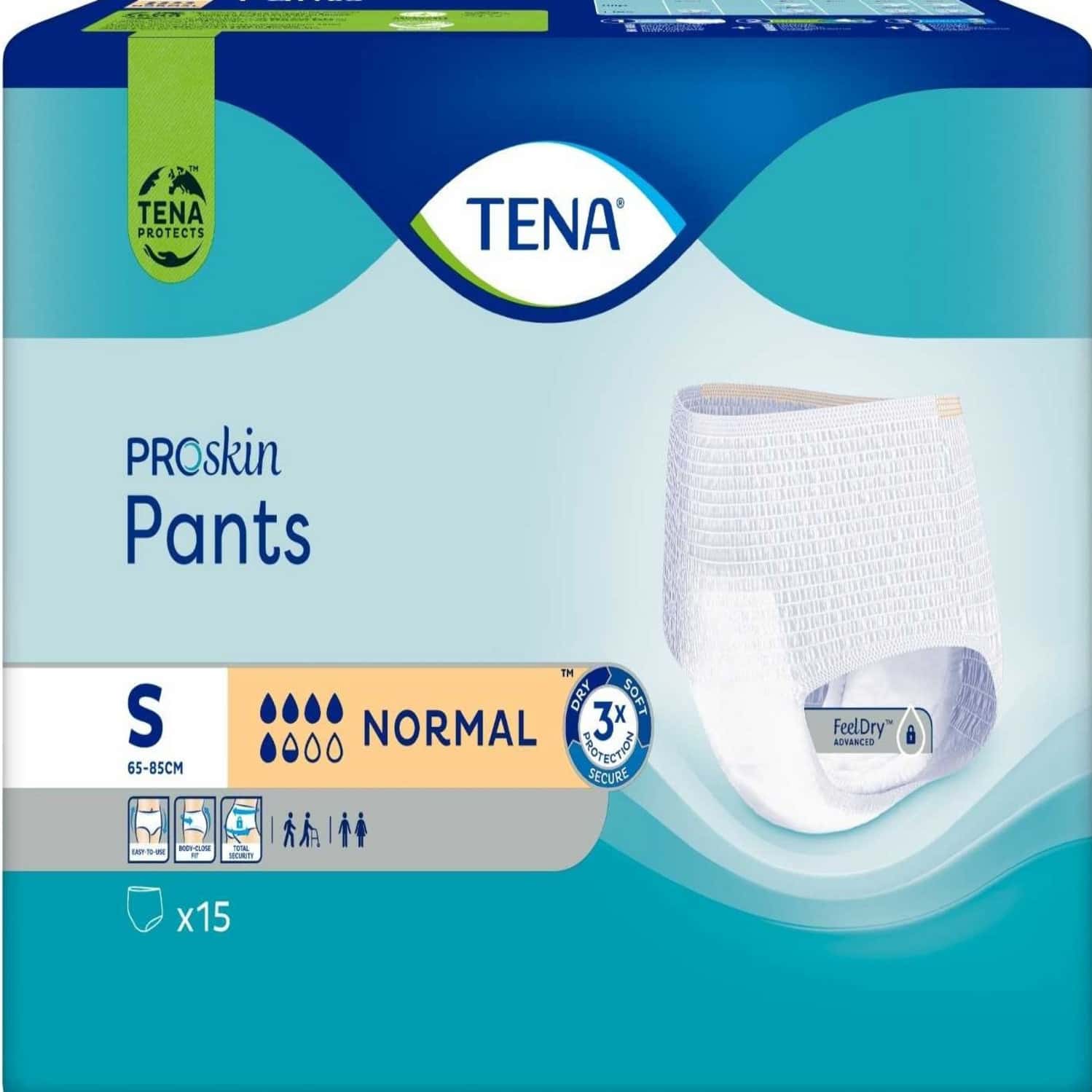 Tena Normal Pants Style | Adult Diaper Size(s) | Unisex | 25.59-33.46 Inch | 65-85cms - 15n