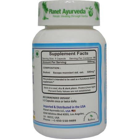 Planet Ayurveda Brahmi - 60 Capsules
