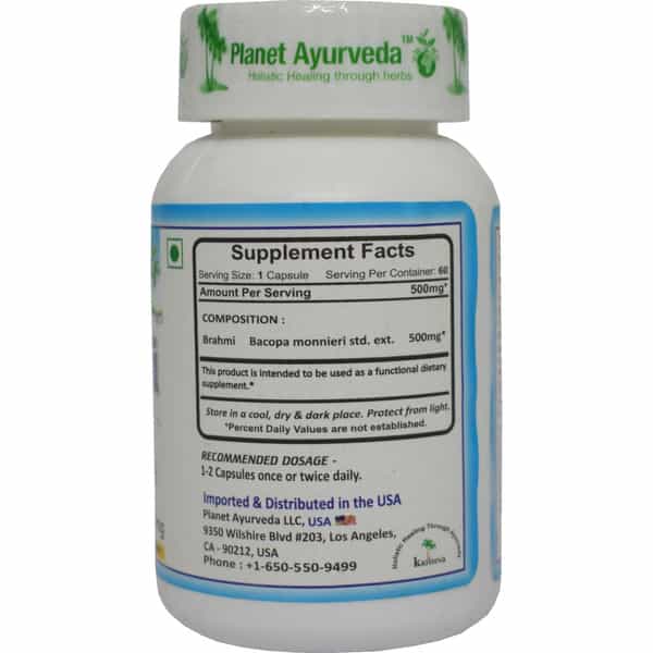 Planet Ayurveda Brahmi - 60 Capsules